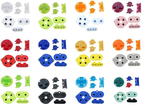 Silicone Rubber Conductive Button Pad with A B Power ON Off Buttons for Gameboy Color GBC (I)