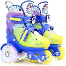 Mermaid Roller Skates for Girls Kids, Mosoulais 4 Size Adjustable Light up Wheels Skates for Toddlers, Beginner Women Rollerskates Indoor Outdoor for Xmas Birthday Gifts, Patines para Ninas Ninos