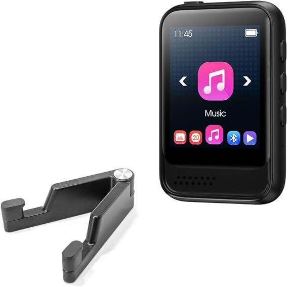 BoxWave Stand and Mount Compatible with JOLIKE D22 - Desktop Aluminum SoloStand, Adjustable Hands-Free Portable with Rubber Feet - Jet Black