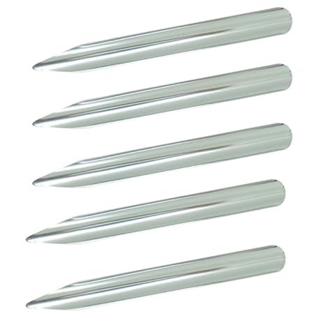 5PCS Stainless Steel Lab Scraper 6 inch Round Tip Curved Metal Bead Scoop Steel Bead Glitter Glitter Tool Scoop Shovel Scoop Spoon Used for scooping Transferring Mixed Powder Paste