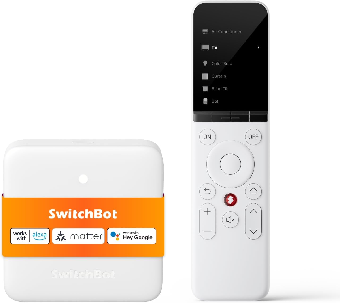 SwitchBot Universal Remote Control with Hub Mini Matter Enabled, All-in-one Smart Remote Control with Customizable App, Control IRBluetooth Devices, Compatible with TVACSwitchBots and More