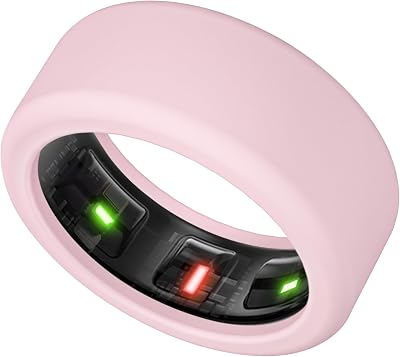 Silicone Protector Compatible With Oura Ring Gen 3, Elastic Cover for Working Out Pink, S 678910