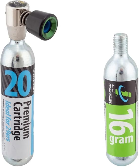 Genuine Innovations G2673, AirChuck, Lightweight, Bicycle CO2 Inflator, weight 16g, Black