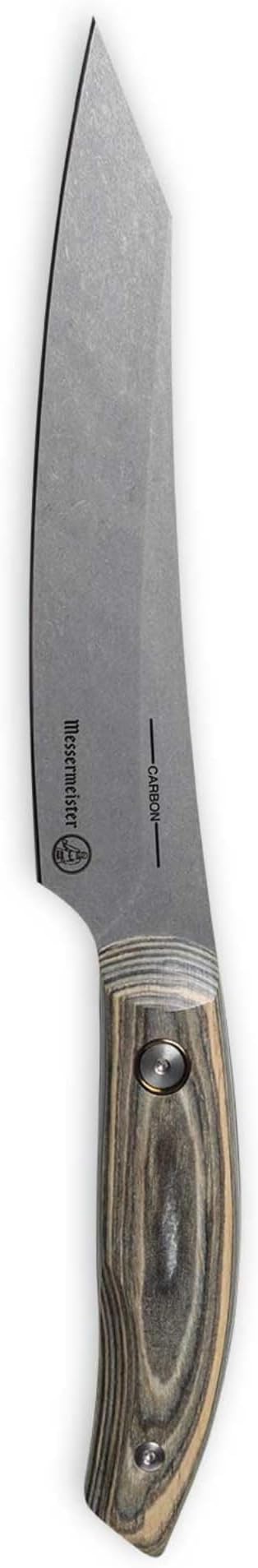 Messermeister Carbon 6 Utility Knife - Bohler K110 High Carbon Steel with a Ceramic Stonewash Finish - Resin-Stabilized Wood Handles - Handcrafted in Maniago, Italy