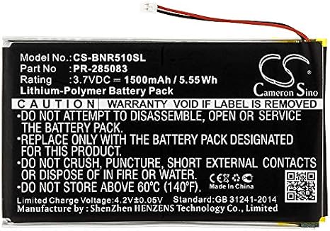 Cameron Sino Battery for Barnes & Noble Nook Glowlight Plus 2015 BNRV510 Kobo Glo HD Aura H2O Pocketbook 631 Touch HD PN:PR-285083 1500mAh