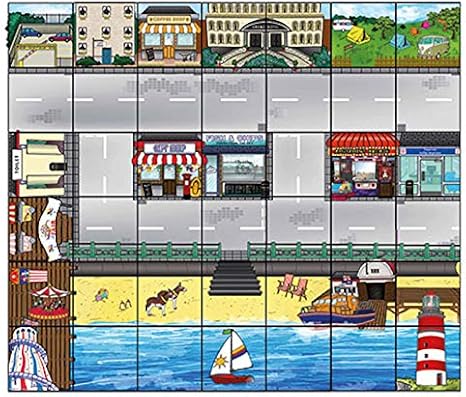 TTS Bee-Bot Seaside Floor Mat for Classroom Coding, 90 x 105 cm, Code GBBSM