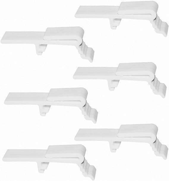 6pcs Valance Clip Vertical Blinds Dust Cover Holder Bracket for 1-1/2" or 1-9/16" Head Rails Across The Top