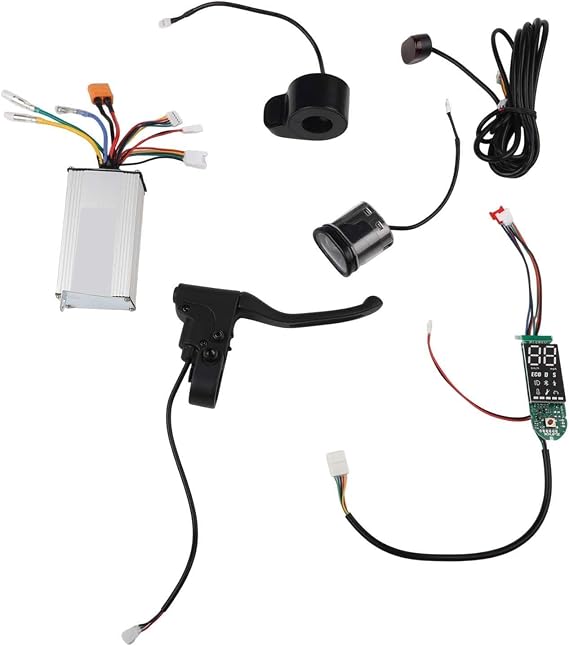 36V 500W Electric Scooter Controller Kit,for Dashboard, Accelerator & Lights,for 10 Inch E-Scooter, 17A Brushless Motor Control System