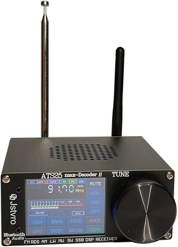 SI4732 ATS-25 max-DECODER II Full Band Radio, Version 4.17 Adds CW, RTty Decoding, WiFi, BT, Four Audio Spectrum, LNA, HI-Z, Supports FM LW AM SSB DIGI CW RDS