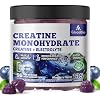 Creatine Monohydrate Gummies (5g) Pre-Workout Energy & Muscle Growth Support for Men & Women | Blueberry Electrolyte Gummies (135 Count)