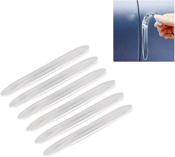 6 PCS Car Door Edge Guards for Citroen C5 X7 Tourer 2008-2017, Anti Collision Scratch Protector Strips PU Wing Mirror Handle Scuff Styling Auto Accessories,transparent