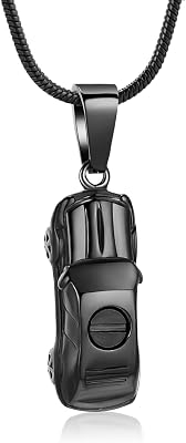 Cremation Jewelry for Ashes Little Car Shape Urn Pendants for Ashes Holder Memorial Keepsake Urn Necklace Cool Necklace