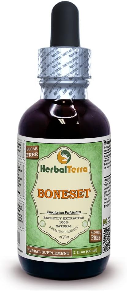 Herbal Terra LLC Boneset (Eupatorium Perfoliatum) Glycerite, Dried Above-Ground Parts Alcohol-Free Liquid Extract 2 oz