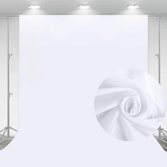 10 x 7 FT White Backdrop Background for Photography, Pure White Screen