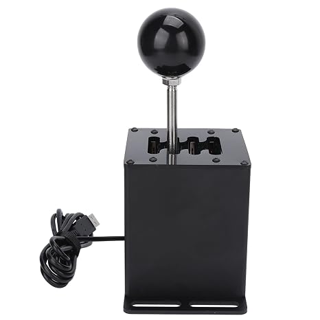 ZJchao Premium Pattern Gear Shifter with 7 R Layout Plug and Play USB Gaming Controller for Assetto Euro Truck Simulator WRC Titles