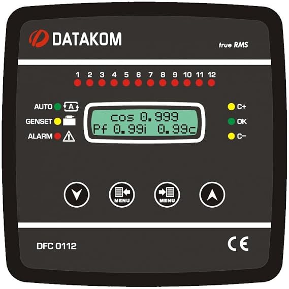DFC-0112 Reactive Power Controller, 144x144mm, 12 Steps + RS485 + SVC