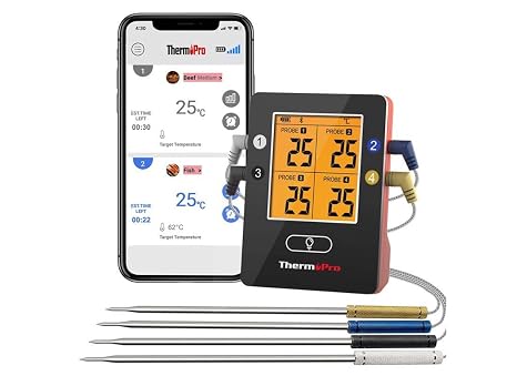 ThermoPro TP25W LCD Bluetooth Enabled Grill/Meat Thermometer