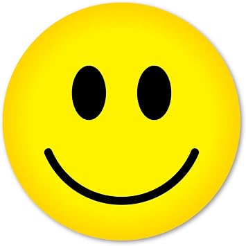 Smiley Face Magnet 5.75" Circle, Happy Face Magnets for Cars, UV Protected 30 Mil Thick Circle Car Magnets, Yellow Smiling Fridge Magnet, Face Magnet by Magnet America