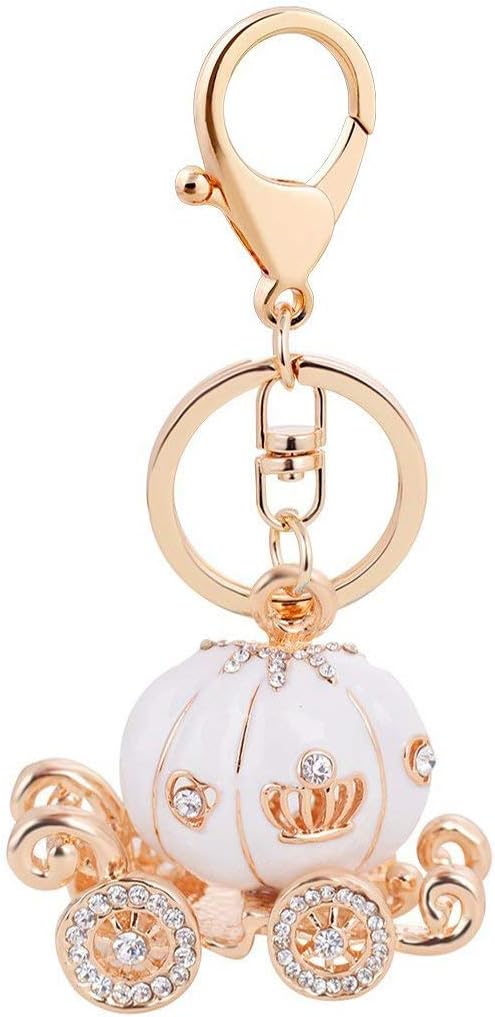 Pumpkin Keychain Car Enamel Keychain for Women Keyring - Grade Resin Charm Pumpkin Diamond Keychain