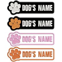 Customized Name Patch, Personalized Removable Tactical Patches Hook and Loop, Embroidered Military Name Patches for Dog Harness, Backpacks, Jackets (Paw1)