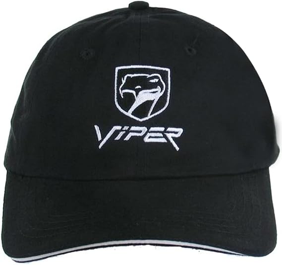 Dodge Viper Hat Sneaky Pete Logo Adjustable Dad Hat, Black Baseball Cap, Low Profile Cotton Twill