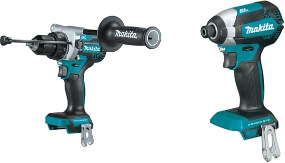 Makita XPH14Z 18V LXT Lithium-Ion Brushless Cordless 1/2" Hammer Driver-Drill, Tool Only with XDT13Z 18V LXT Lithium-Ion Brushless Cordless Impact Driver, Tool Only