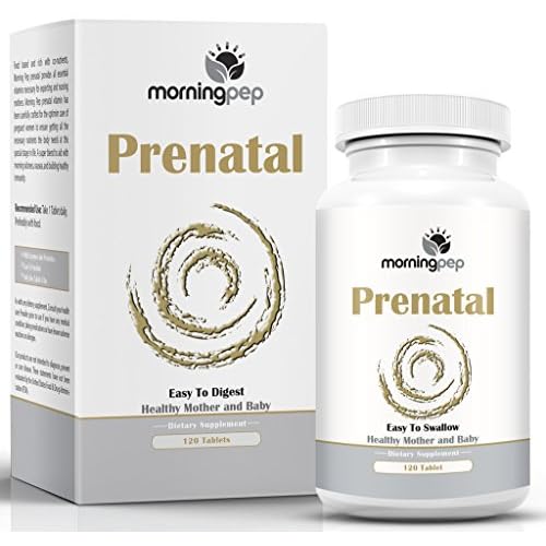 4 Month Supply Prenatal Vitamin with Folate, Probiotics and Enzymes - Easy-to-Swallow Tablet for Expecting and Nursing Mothers - Postnatal Health Support