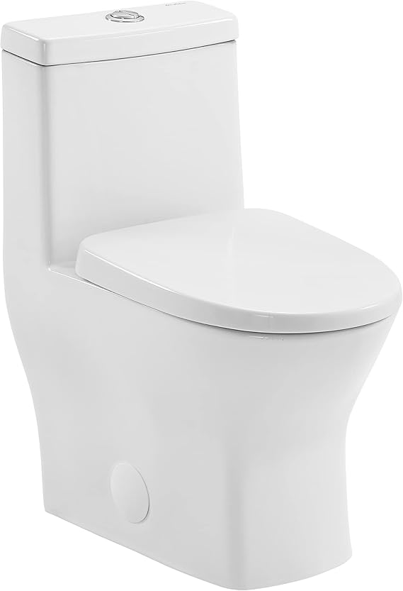 Sublime II One-Piece 12" Rough-in 1.1/1.6 GPF Dual Top Flush Round Compact Toilet in Glossy White