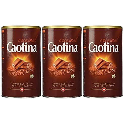 Caotina original, Cocoa Powder with Swiss Chocolate, Hot Chocolate, 3 Pack, 3 x 500g