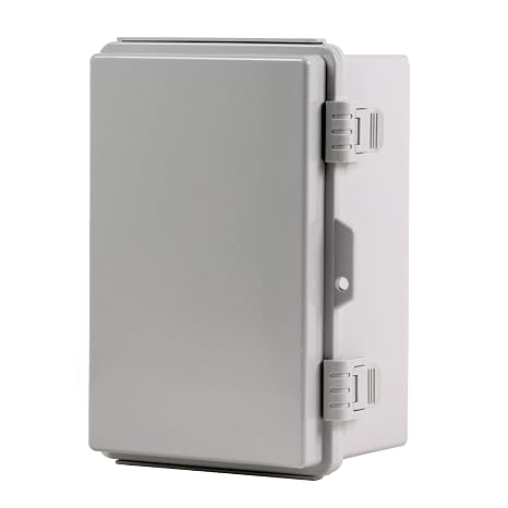 Newhouse Electric Gray Weatherproof Electrical Junction Box Polycarbonate NHWE-L with Hinged Cover NEMA