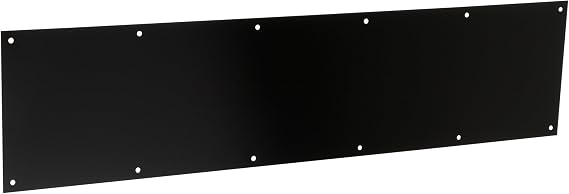 National Hardware N270-352 Door Kick Plate 8 in x 34 in Premium Aluminum Matte Black Finish Surface Mount Protection Guard for Bottom of Exterior and