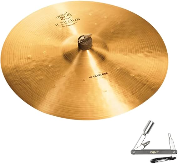 Avedis Zildjian Company Zildjian K1069 19inch K Constantinople Crash Ride Drumset Cast Bronze Cymbal With ZKEY | Dual-purpose voice, dark warm wash, defined stick attack, hand-hammered depth, tuning tool included