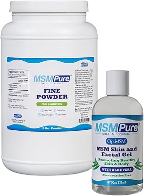 KALA HEALTH MSMPure MSM Fine Powder 5lb and MSM Gel with Organic Aloe 8oz Bundle