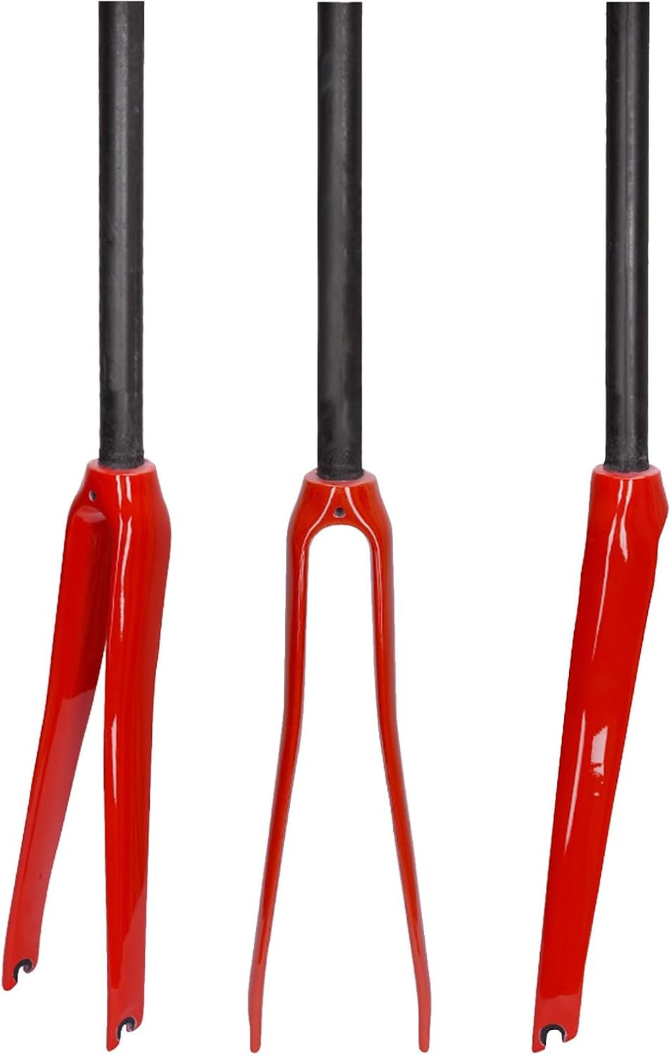 700C Full Carbon Fiber Rigid C Brake Road Bike Fork 28.6mm 1-18 Threadless Straight Tube Bike Front Forks Gravel Bike Front Fork QR 9mm