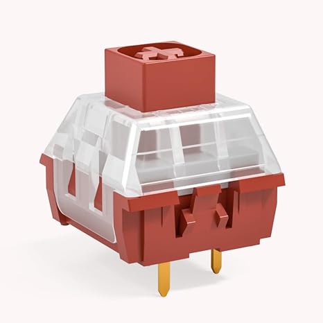 Kailh Linear Keyboard Switches,3 Pin 45gf Red Mechanical Switches Compatible for MX (45pcs)