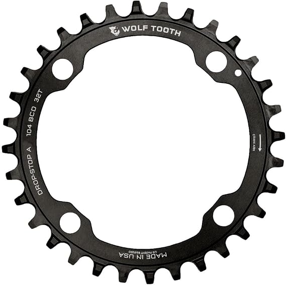 Wolf Tooth 104 BCD Spider Mountain Bike Chainring for Shimano 12spd Hyperglide+ Chain (36 Tooth, Drop-Stop ST, MTB) | Aluminum