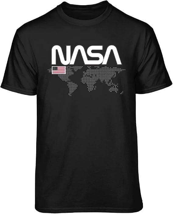 Teelocity NASA World Map Graphic T-Shirt