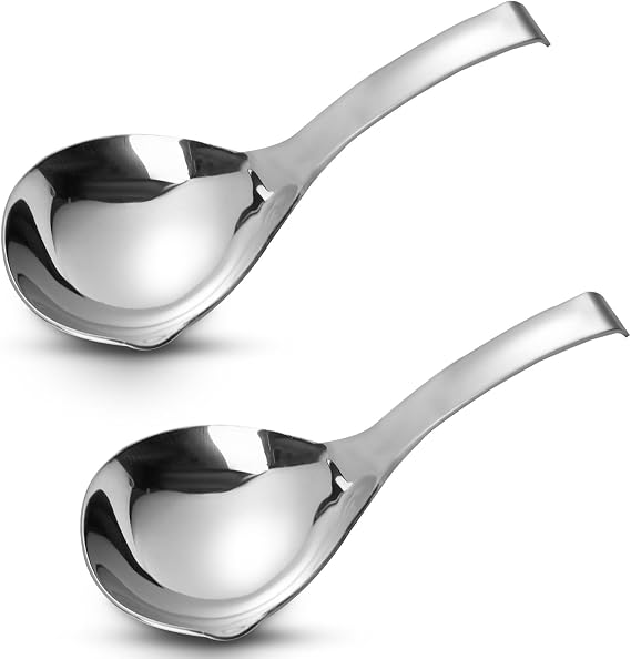 Soup Ladle Soup Ladle 304 Stainless Steel Soup Spoon with Pourer Small Ladle Cooking Utensils Ladle for Serving Sauce Metal