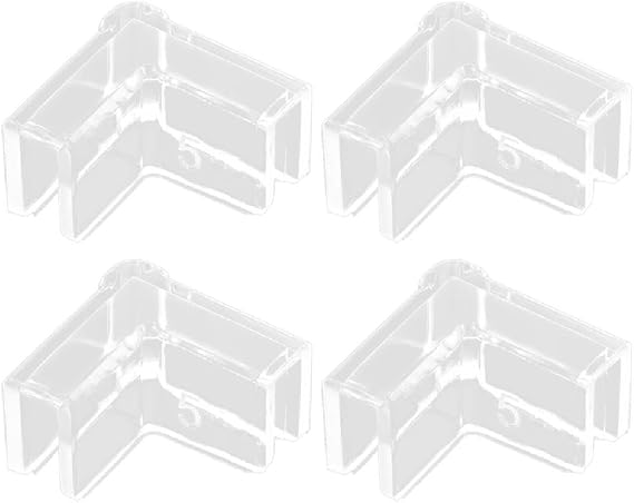 4PCS Fish Tank Edges Protector Clear Fish Tank Support Tools Clear Aquarium Fish Tank Glass Cover Protector Easy Install Fish Tank Corner Protector Corner Fish Tank Corner Fish Tank Stand Aquarium