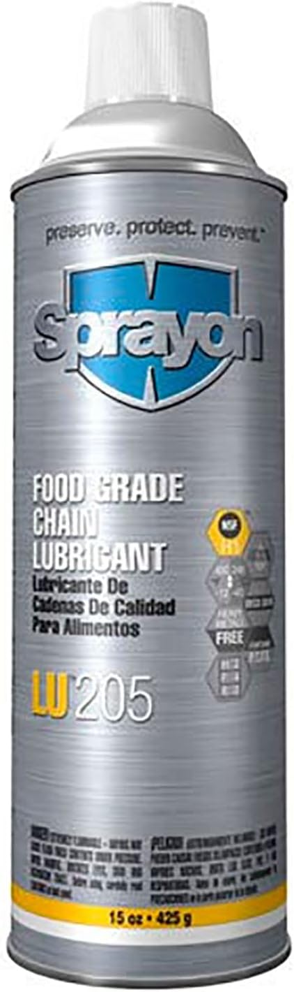 Sprayon LU205 Food Grade Chain Lubricant - Lot of 12