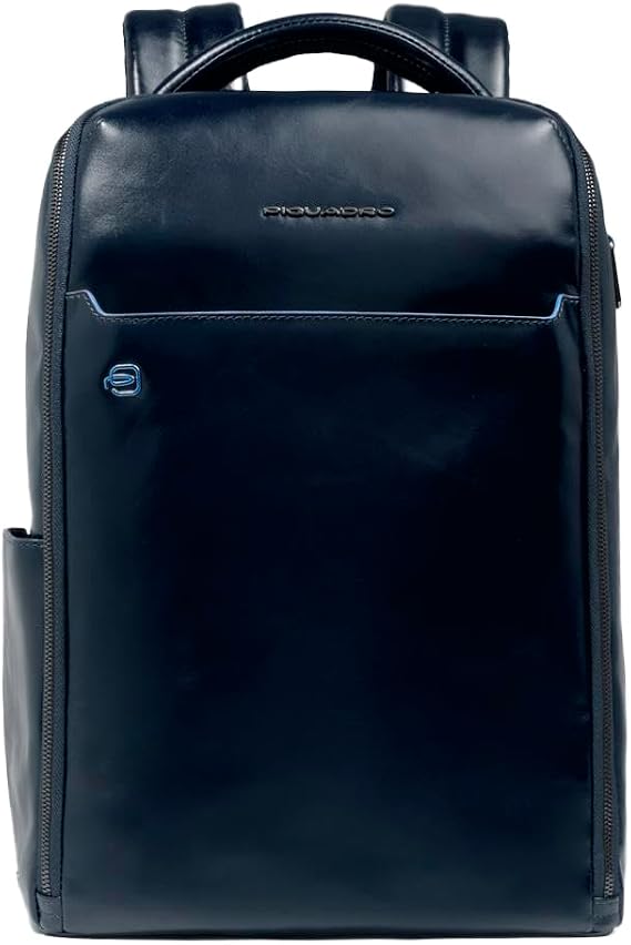 Piquadro - Leather Fast-Check Backpack Laptop 14" - Men