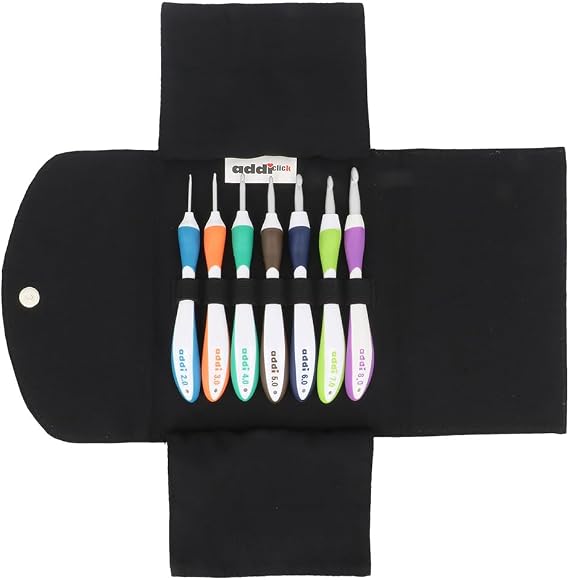addi Crochet Hook Swing Standard Set - Sizes A, C, F, H, J, K L (2mm-8mm)