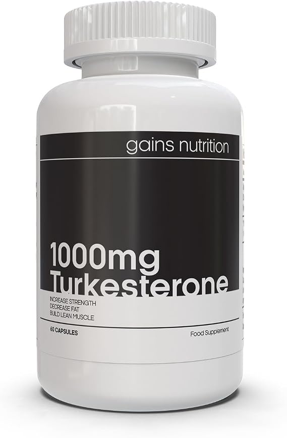 Turkesterone | High Strength 500mg | Anabolic Testosterone Supplement with Hydroxypropyl-β-Cyclodextrin | Ajuga Turkestanica Extract | | Promotes Strength & Muscle Growth - 60 Capsules
