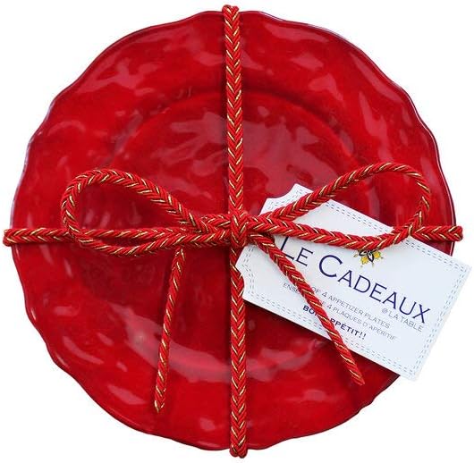 Le Cadeaux dinner Platter, large, red (097GAR)