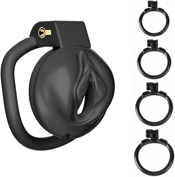 Multi-Functional Simulation Design Cage for Men with 4 Carabiners (Black, S)