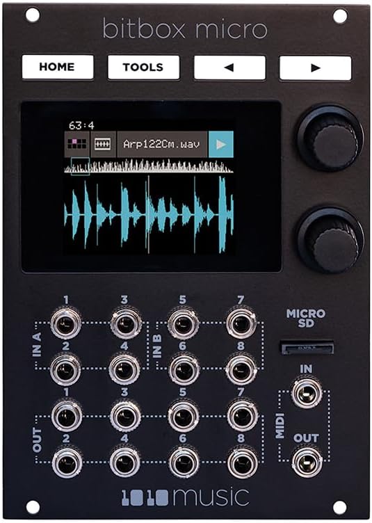 Bitbox Micro Eurorack Compact Sampler with Touchscreen - Black