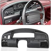 CHEDA Dash Cover Cap Dash Board Compatible with Ford F150 F250 F350 1994 1995 1996 1997 Dash Bezel Black