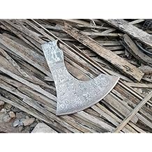 Handmade Axe Head Damascus Steel Viking Bearded Axe Head Outdoor Axe Head- 07