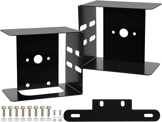 LINKITOM Square Trailer Tail Light Mounting Box & License Plate Bracket, Heavy Duty Steel Guard Cover for Trailers Under 80" Boat Truck Marine Camper RV