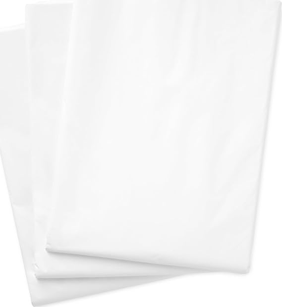Hallmark Bulk White Tissue Paper (100 Sheets) for Birthdays, Christmas, Graduations, Gift Wrap, Crafts, DIY Paper Flowers, Tassel Garland, Gift Baskets
